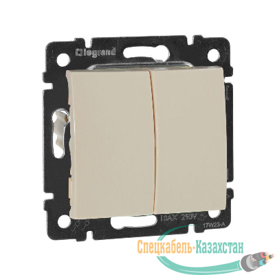 Механизм выключателя 2-кл. СП Valena 10А IP31 сл. кость Leg 774305
