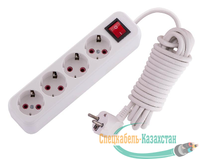 Удлинитель 4х5м с заземл. 16А IP20 с выкл. Lezard 720-0405-402