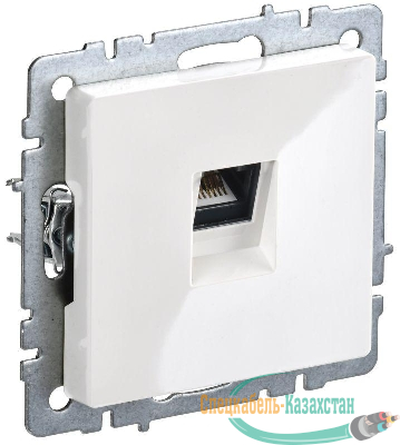 Розетка компьютерная СП RJ45 кат.5E BRITE РК10-БрБ механизм бел. IEK BR-K10-1-K01