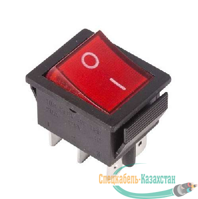 Выключатель клавишный 250В 15А (6с) ON-ON с подсветкой (RWB-506; SC-767) красн. Rexant 36-2350