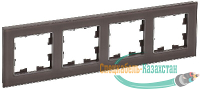 Рамка 4-м BRITE РУ-4-2-БрТБ стекло темн. бронза IEK BR-M42-G-K45