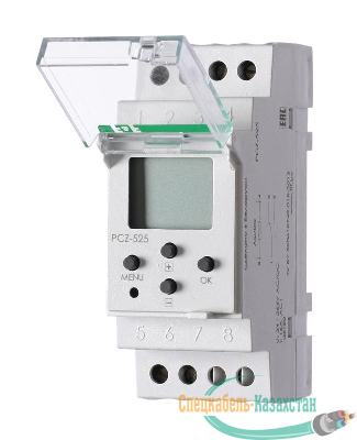 Реле времени PCZ-525 (1канал астрономическое 24-264В AC/DC 16А 1перекл. IP20 монтаж на DIN-рейке) F&F EA02.002.005