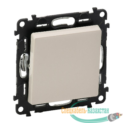 Механизм выключателя 1-кл. СП Valena Life 10А IP20 250В 10АХ с лицевой панелью; безвинтовые зажимы сл. кость Leg 752501