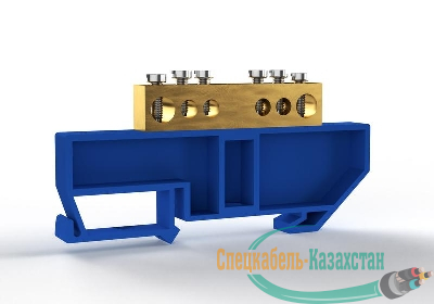Шина нулевая на DIN-изоляторе 8х12мм 6 отвер. латунь TOKOV ELECTRIC TKE-BCB-812-6-DIN/N