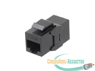 Адаптер проходной (coupler) Keystone Jack RJ45 (8P8C) кат.6 4 пары CA2-KJ-C6-BK черн. Hyperline 444915