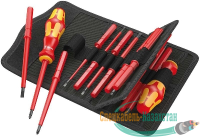 Набор насадок Kraftform Kompakt VDE 17 Universal 1 с 2 отвертками-битодержателями 17 пр. Wera WE-059030