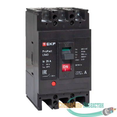Выключатель автоматический 3п 25А 15кА LS63 ProPact EKF mccb-63-15-3-25-ls