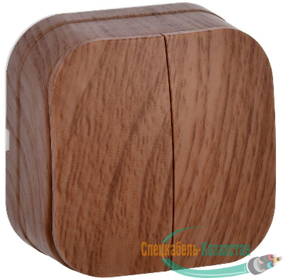 Выключатель 2-кл. ОП GLORY 10А ВС20-2-0-ХД дуб IEK EVH20-K24-10