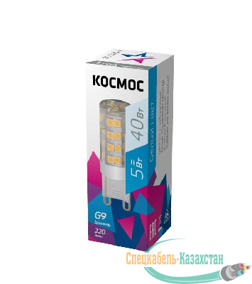 Лампа светодиодная 5Вт 220В G9 4500К КОСМОС LksmLED5WG9C4500pc