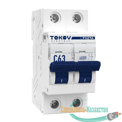 Выключатель автоматический модульный 2П 63А 6кА х-ка C TOKOV Electric TKE-PZ60-MCBI-2-63-C