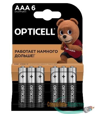 Элемент питания алкалиновый AAA/LR03 (блист. 6шт) Basic Opticell 5051007