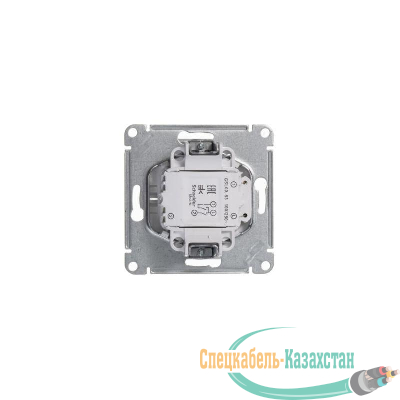 Механизм выключателя 2-кл. СП GLOSSA 10А IP20 10AX с подсветкой бел. SchE GSL000153