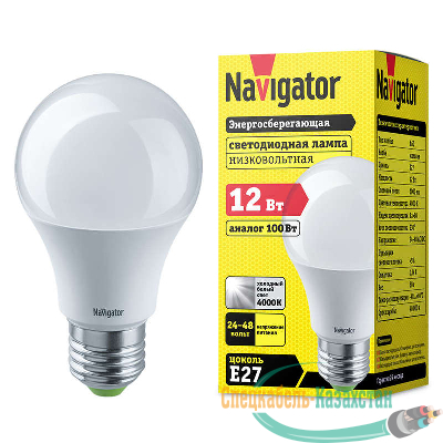 Лампа светодиодная 61 478 NLL-A60-12-24/48-4K-E27 Navigator 61478