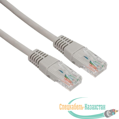 Патч-корд кат.5E UTP неэкранир. LSZH 1м сер. Rexant 18-8002