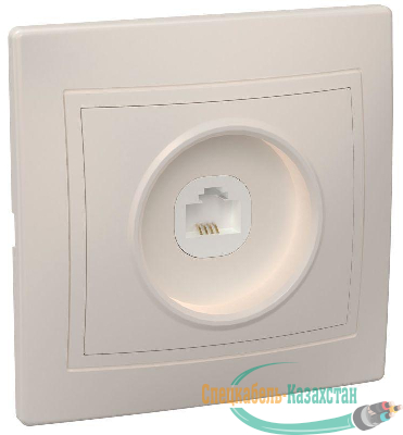 Розетка телефонная 1-м СП Кварта РТ10-ККм IP20 крем. ИЭК ETK10-K33-DM