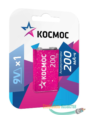 Аккумулятор 6F22 200мА.ч 1BL (блист.1шт) Космос KOCNI-MH6F22(200mAh)