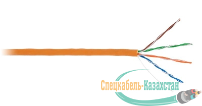 Кабель U/UTP кат.5E (класс D) 4 пары 100МГц ОЖ BC чистая медь внутр. LSZH нг(B)-HF оранж. (уп.305м) NETLAN EC-UU004-5E-LSZH-OR