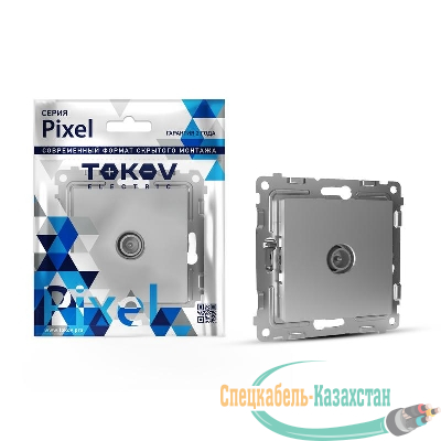 Коннектор TV СП Pixel механизм алюм. TOKOV ELECTRIC TKE-PX-A1C-C03
