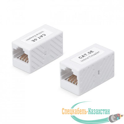 Адаптер проходной RJ45-RJ45 (8P8C) кат.5E неэкранир. WR-CA-8P8C-C5E бел. WRline 505223