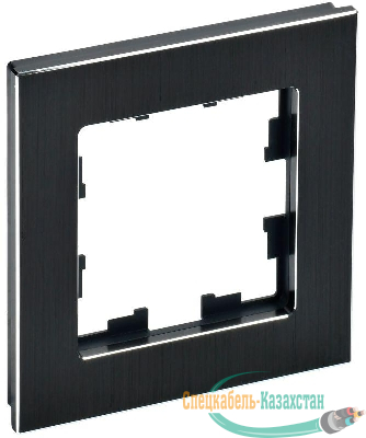 Рамка 1-м BRITE РУ-1-1-БрЧ металл черн. IEK BR-M12-M-K02
