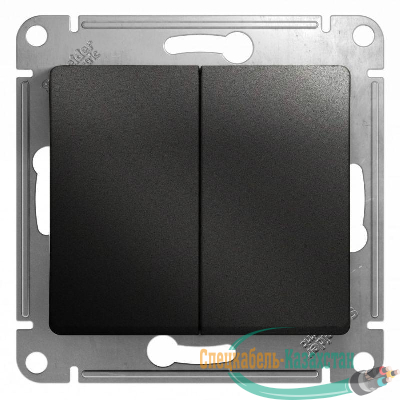 Механизм переключателя 2-кл. Glossa сх. 6 10AX антрацит SchE GSL000765