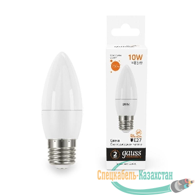 Лампа светодиодная Elementary 10Вт свеча 3000К тепл. бел. E27 750лм GAUSS 30210