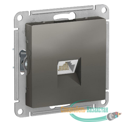 Механизм розетки компьютерной ATLAS DESIGN RJ45 сталь SchE ATN000983