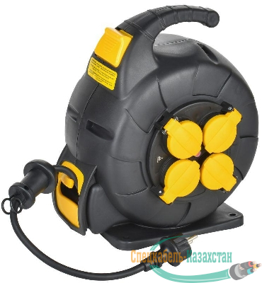 Удлинитель на катушке TWIST 4х10м с заземл. с крышк. автосмотка 16А IP44 КГ 3х1.5кв.мм УК10 2P+PE/10м 4 IEK TW-KP27-16-04-10-44
