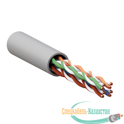 Кабель витая пара U/UTP кат.5E 4 пары 24 AWG solid LSZH нг(А)-HF сер. TERACOM PRO EKF TRP-5EUTP-04LSH-GY-IN3