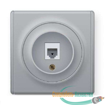 Розетка компьютерная 1-м СП Florence RJ45 кат.5E механизм сер. (1E20701302) OneKeyElectro 2172839