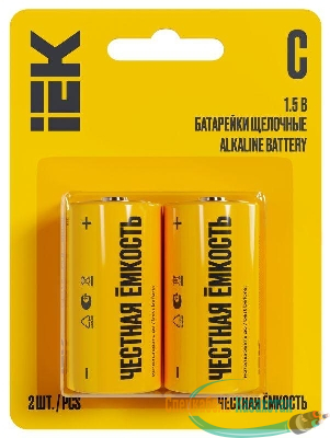 Элемент питания щелочной Alkaline LR14/C (блист.2шт) IEK ABT-LR14-OP-L02
