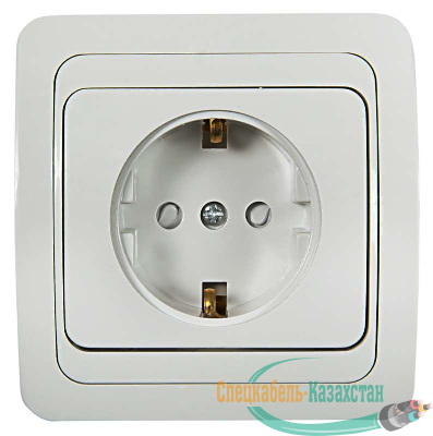 Розетка 1-м CLASSICO защ. шторки с заземл. 2028x бел. ASD / IN HOME 4690612000978