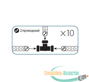 Коннектор "T" образный для Дюралайта 2W 13мм Космос KOC-DL-2W13-CT