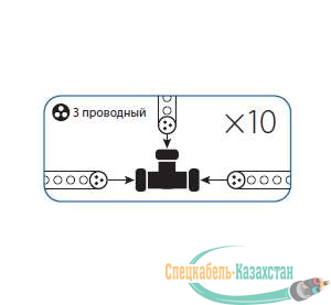 Коннектор "T" образный для Дюралайта 3W 13мм Космос KOC-DL-3W13-CT