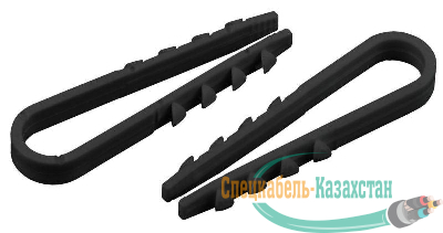 Дюбель-хомут для круглого кабеля 11-18мм черн. (уп.100шт) ЭРА Б0045085