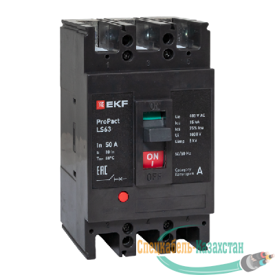Выключатель автоматический 3п 50А 15кА LS63 ProPact EKF mccb-63-15-3-50-ls