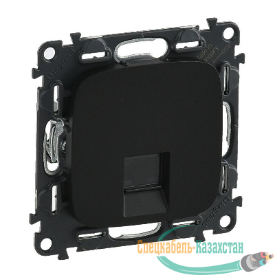 Розетка компьютерная 1-м Valena Allure RJ45 кат.5E UTP с лицев. панелью механизм антрацит Leg 753950