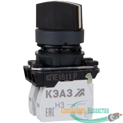 Переключатель КПЕ1611Р 1но+1нз ручка фикс 2поз IP65 черн. КЭАЗ 248268