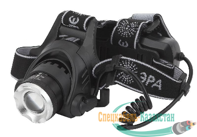 Фонарь аккумуляторный налобный GA-805 CREE 5Вт регулир. фокус литиевый аккум. 2.5А.ч алюм. USB пластик. (кор.) Эра Б0039625