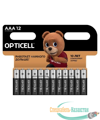 Элемент питания алкалиновый AAA/LR03 (блист. 12шт) Basic Opticell 5051011
