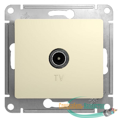 Механизм розетки TV 1-м СП Glossa проходной 4DB беж. SchE GSL000292