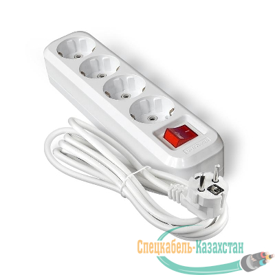 Удлинитель 4х3м с заземл. IP20 S-304А ПВС 3х1.5 с выкл. Universal 1734