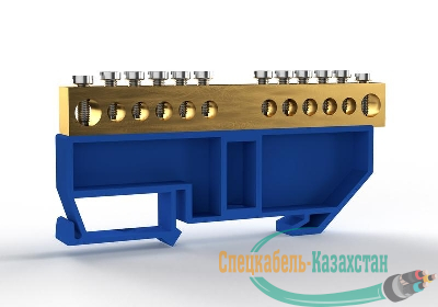 Шина нулевая на DIN-изоляторе 8х12мм 12 отвер. латунь TOKOV ELECTRIC TKE-BCB-812-12-DIN/N