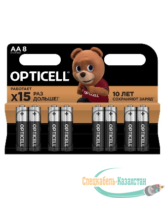 Элемент питания алкалиновый AA/LR6 (блист. 8шт) Basic Opticell 5051008