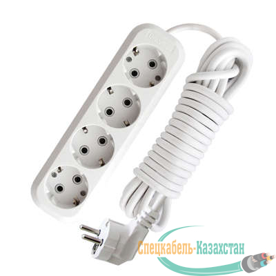 Удлинитель 4х3м с заземл. 16А IP20 Е-304 АБС-пл. ПВС 3х1 UNIVersal 9631981