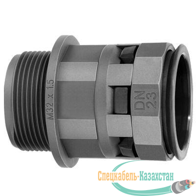 Переходник труба-коробка DN 23мм М25х1.5 полиамид черн. IP66 DKC PAM23M25N