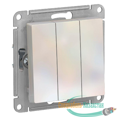 Механизм выключателя 3-кл. ATLAS DESIGN (сх.1+1+1) 10АХ жемчуг SchE ATN000431