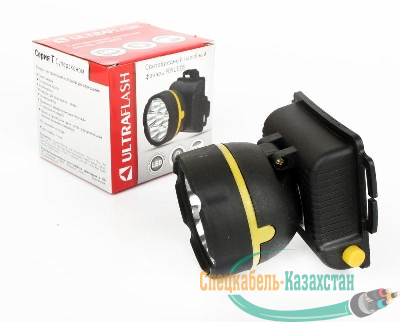 Фонарь налобный 909LED5 (5LED 1 режим; 3хR6 черн.) Ultraflash 11781