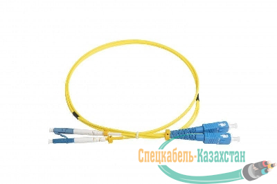 Патч-корд FC-D2-9-LC/UR-SC/UR-H-1M-LSZH-YL волоконно-оптический (шнур) SM 9/125 (OS2) LC/UPC-SC/UPC duplex LSZH 1м Hyperline 28387