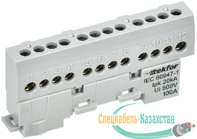 Шина L "фаза" изол. на универс. держ. 6х9-12-Ср TEKFOR IEK TF-NN10-12-KL-K03